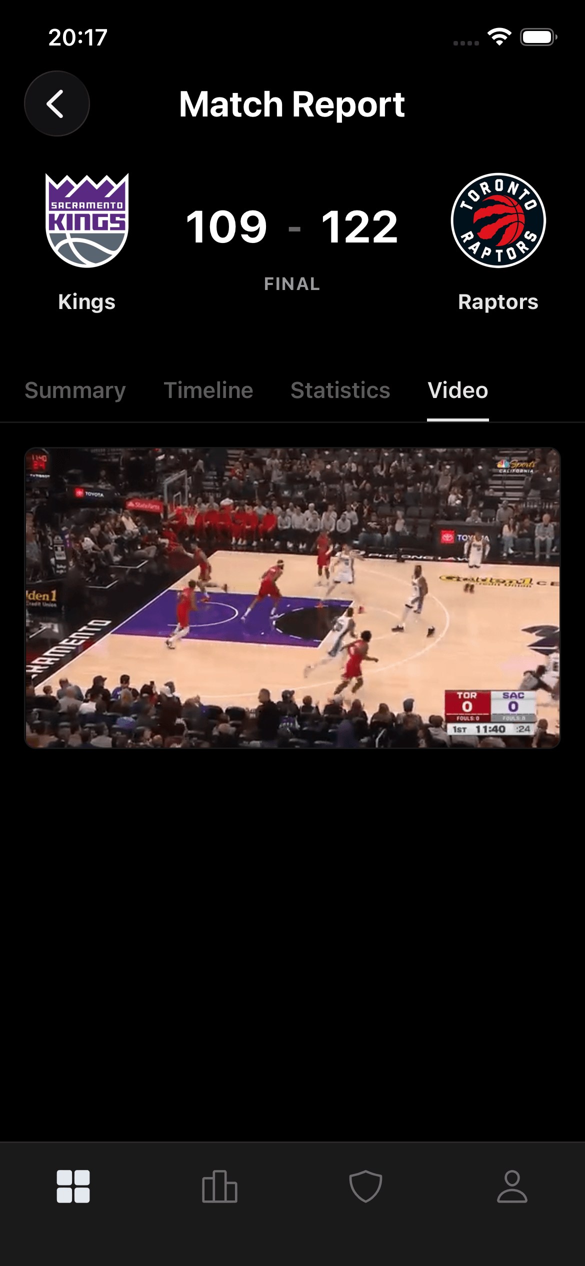 Sideline app - Video